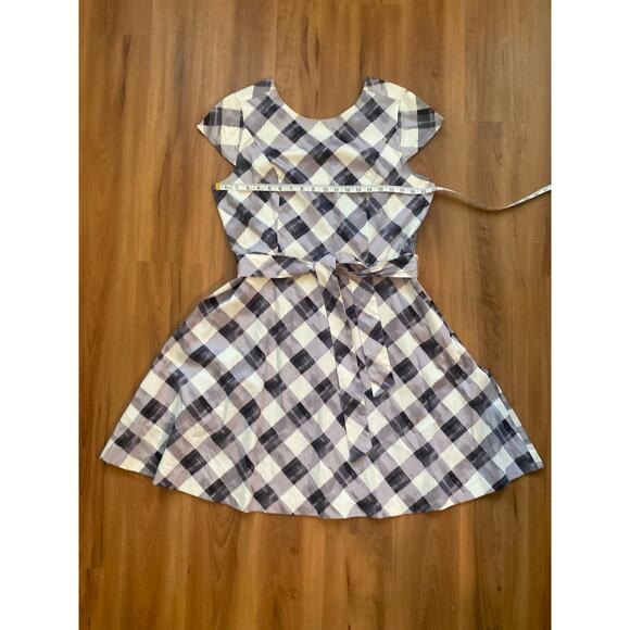 Women Isaac Mizrahi Live Dress and Topper Jacket Size 12 Gray and White Pockets - Picture 4 of 13